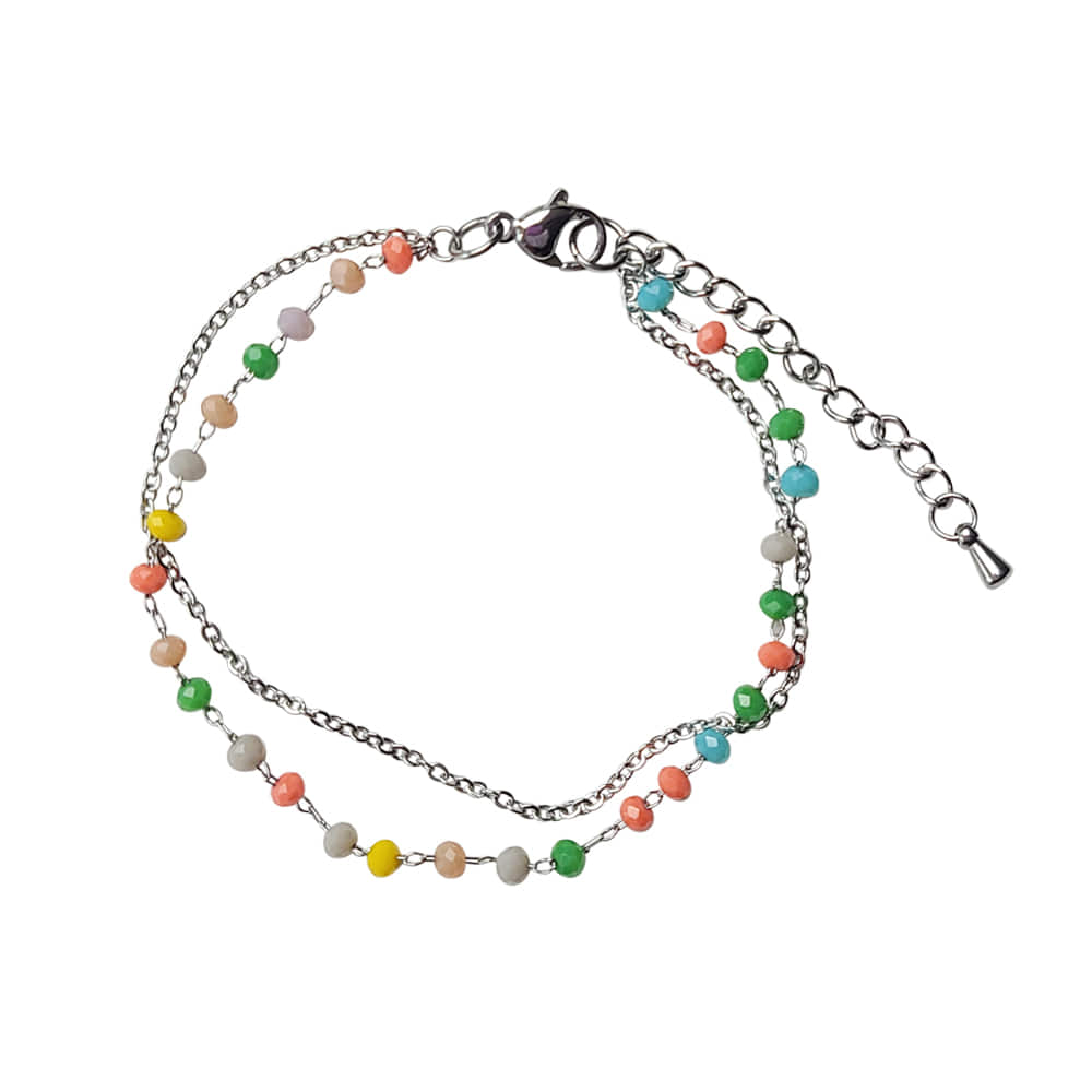 Multi-Color Layered Beads Bracelet